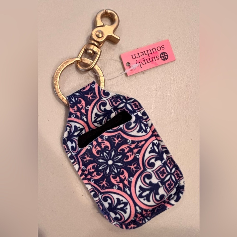 Simply Southern | Damask, key FOB, sanitizer, key chain.